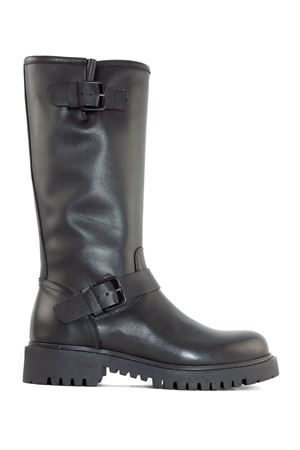 Black leather high boot JULIE DEE | IV125NERO